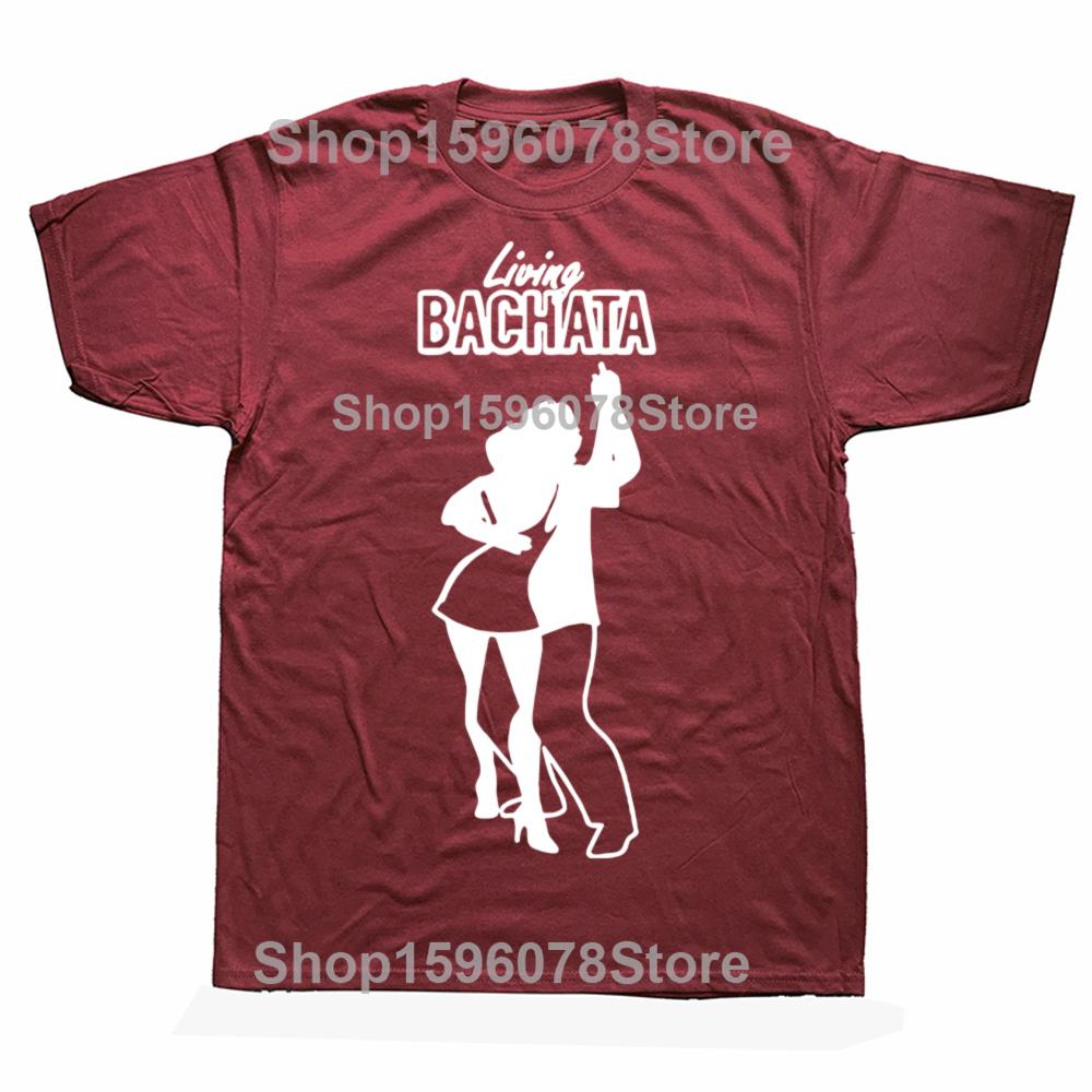 Новинка Футболка Bachata Мужская Короткий Рукав Европейский Размер Уличная Одежда Хип-Хоп Любитель Танцев Принтованные Футболки Топ Футболки