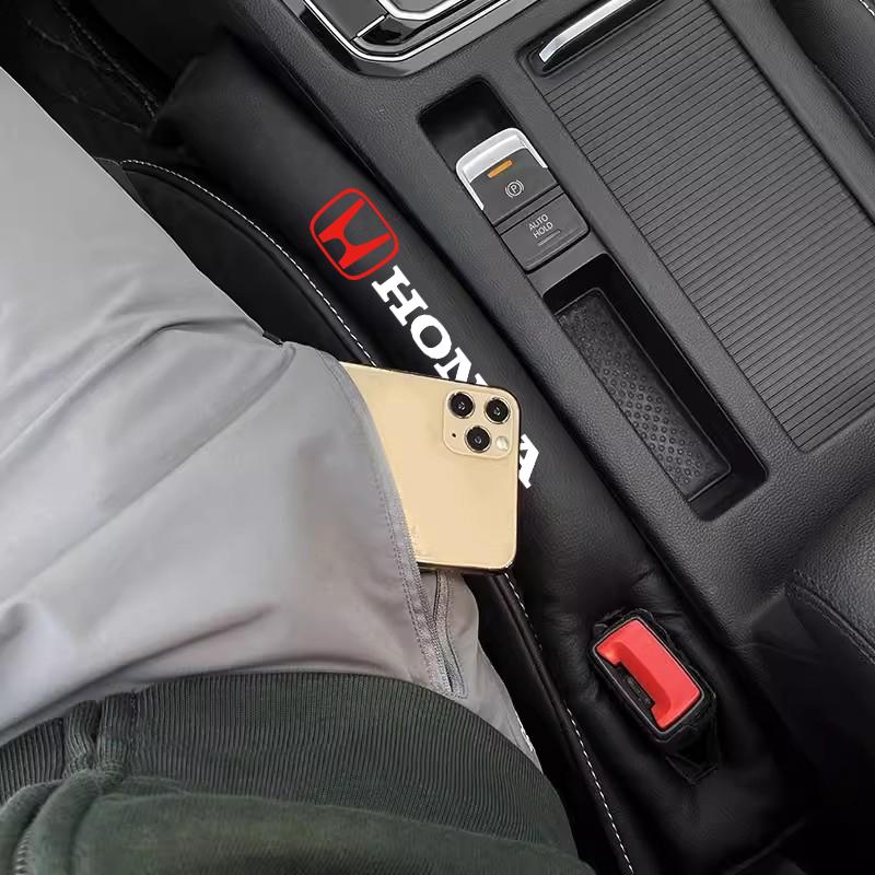 WDM2 2Pcs Car Seat Gap Filler Strip Soft Pads Leather Car Styling Spacer For Honda Civic Accord Fit Jazz Pilot CRV Odyssey Passport