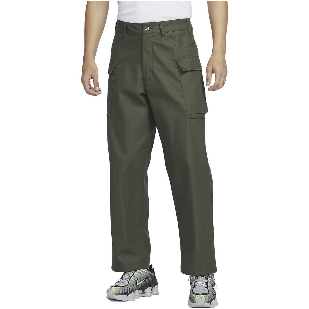 Nike Life Solid Color Straight Leg Casual Loose Cargo Pants Men Pants Khaki-Green FJ0324-325