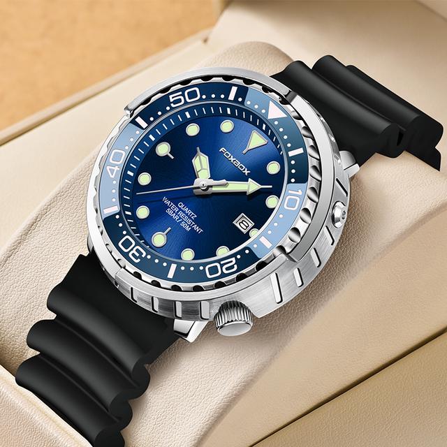 LIGE Модные мужские часы 50M Водонепроницаемые светящиеся спортивные наручные часы Кварцевые часы с вращающимся безелем и автоматической датой