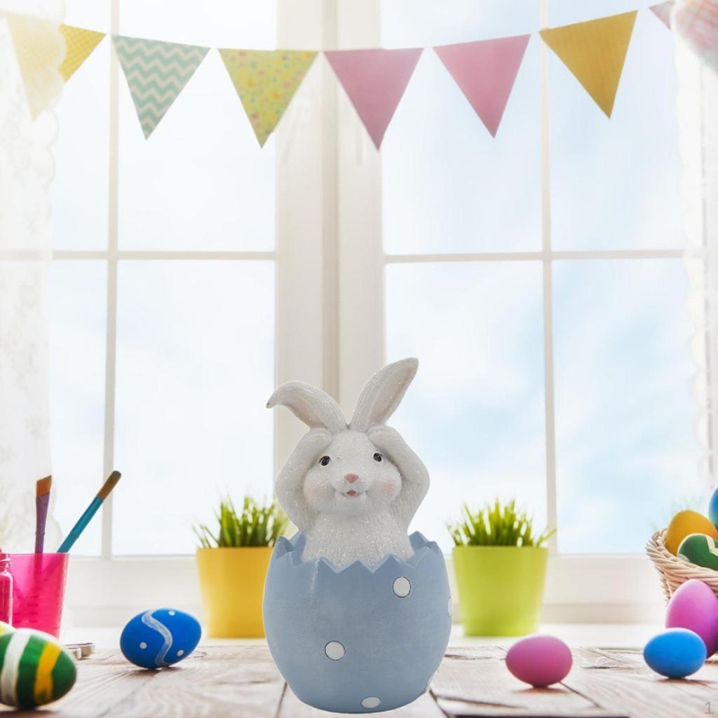 Кролик украшение статуэтка кролика украшение очаровательный праздничный стол смоляная фигурка скульптура для