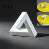 Современная Геометрическая Скульптура Треугольная Скульптура, 3D-печатная Фигурка Оптическая Иллюзия, Абстрактный Минималистичный Настольный Орнамент Настольное Украшение для