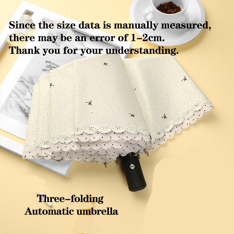 Женский зонт кружевной модный складной зонт солнцезащитный зонт ветро- и дождеустойчивый дорожный складной портативный студенческий подарок