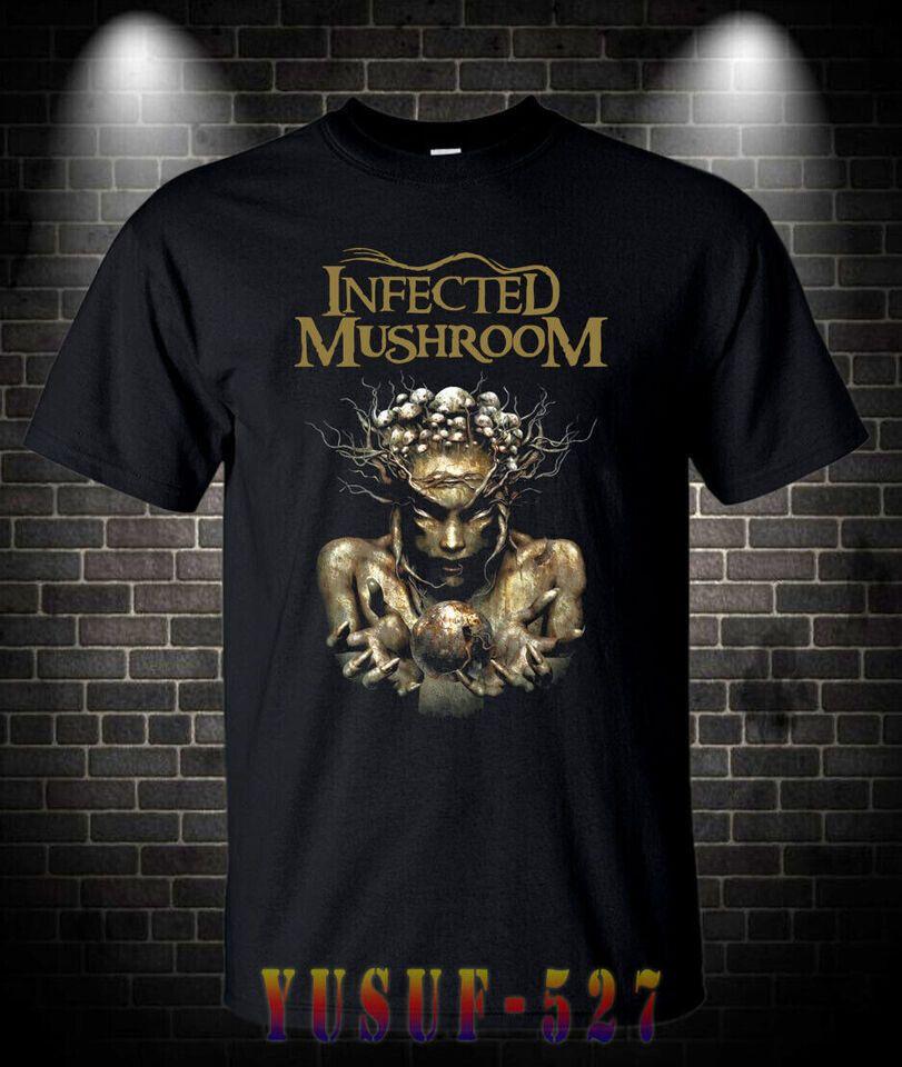 Unisex shirt Cotton Oversize Large Size New item Infected Mushroom logo american funny t shirt SIZE S-5XL