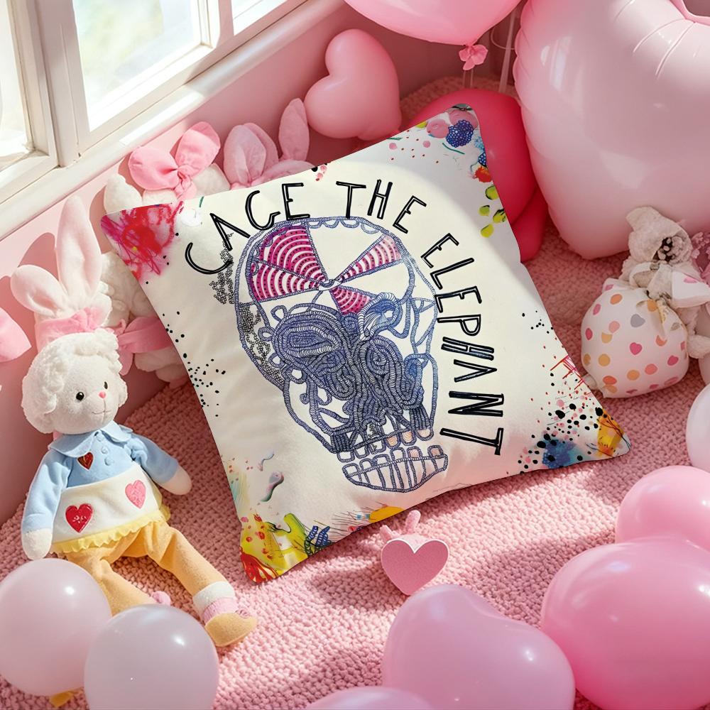 C-cage the E-elephant album cover Cushion Cover Pattern Printed Pillowcase for Living Room Sofa Cushion Cover & Bedroom Decor