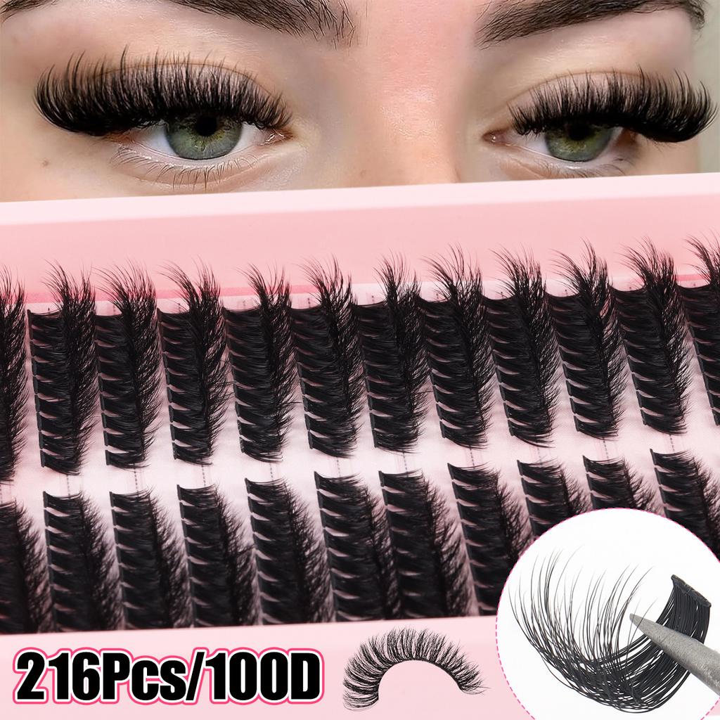 Soft & Natural Segmented False Eyelashes - C Curl, Subtle European/American Style. Choose Your Look for a Big Eye Effect.
