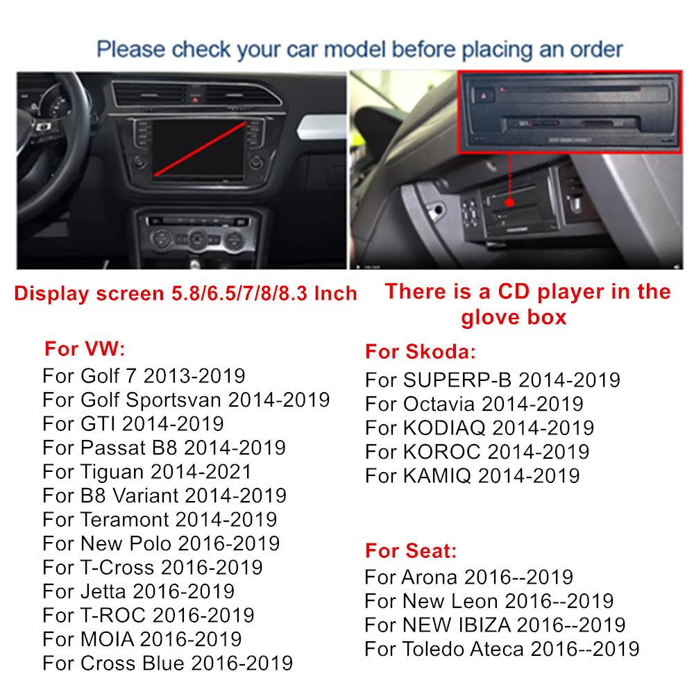 CARABC Беспроводной Carplay Android Auto Mirror Link для VW Volkswagen Skoda Octavia A5 Golf 7 Polo Passat B8 С системой MIB MIB2