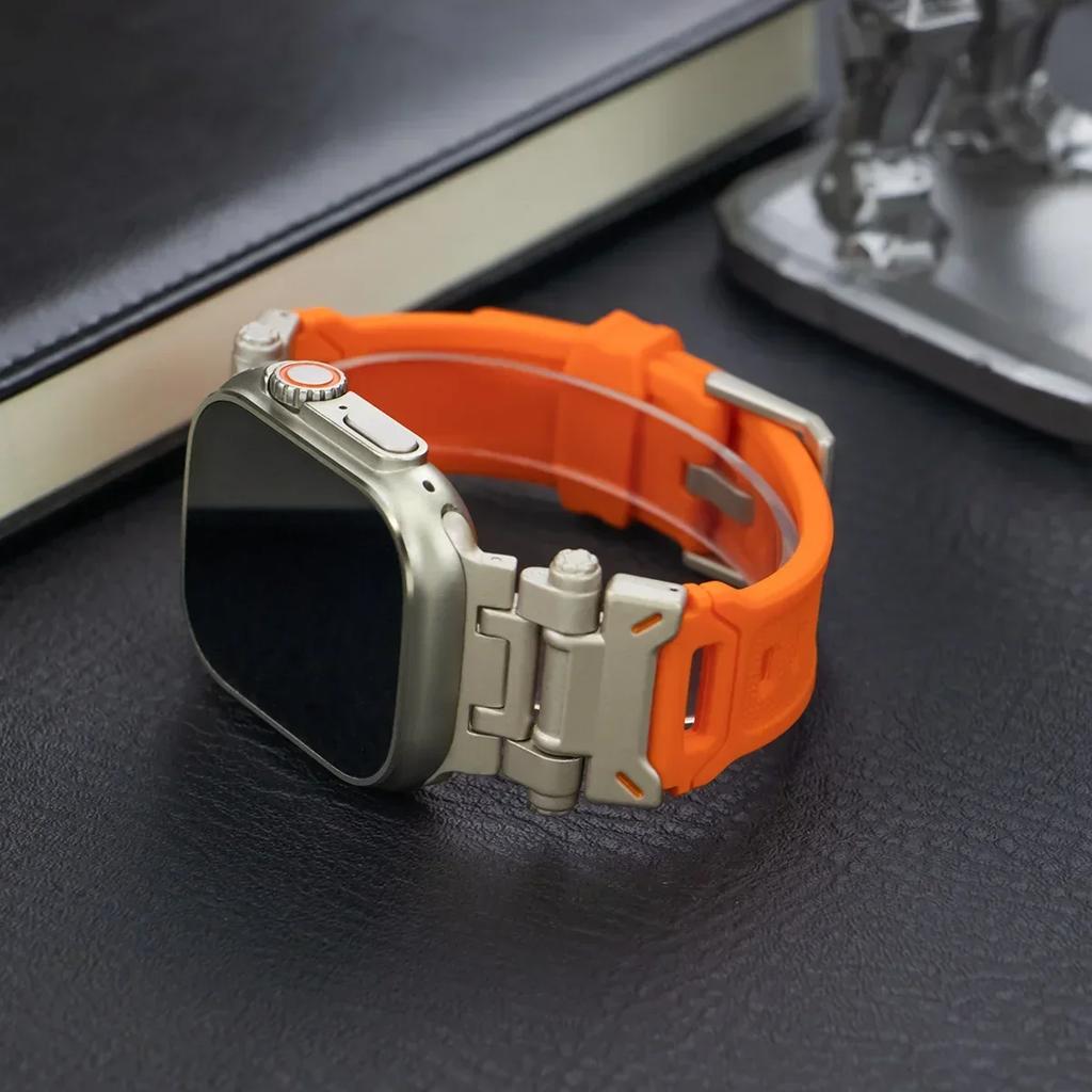 Силиконовый спортивный ремешок для Apple Watch Ultra 49 мм 45 мм 42 44 мм Резиновый ремешок для iWatch Series 9 8 7 se 6 5 4 ultra 2 49 Correa
