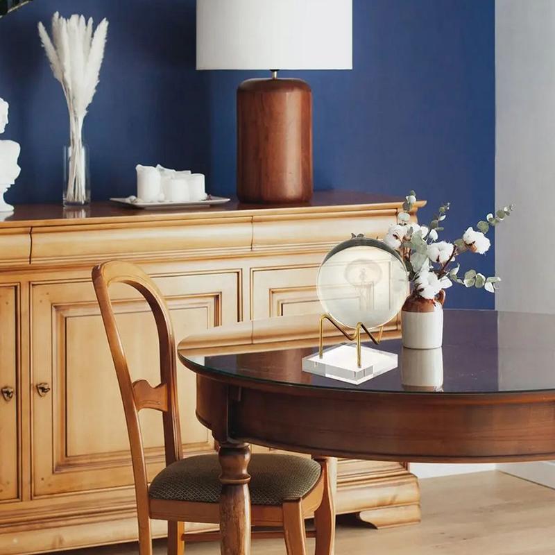 Металлическая минеральная подставка с акриловым основанием для ювелирной подставки, каменной полки