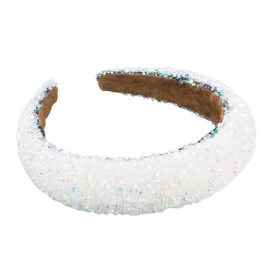 Women Luxury Hair Hoop Shiny Rhinestones Inlaid Headband Heightened Design Lightweight Headwear Head Accessories