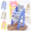 Scene Model Miniature Doll High Chair Multicolor Doll Accessories Miniature Dining Chair  Gift