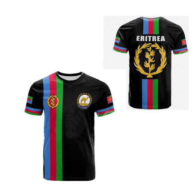 Футболка с 3D принтом флага Эритреи, эмблема Эритреи, графические футболки для мужчин, детская модная уличная одежда, футболка с короткими рукавами
