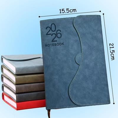 Ежедневник-планер на 2026 год (Янв-Дек), 21,5 см x 15,5 см Планер формата А5, Обложка из ПУ с магнитным тиснением, Ежедневник 2026
