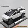 1/32 Cybertruck Пикап Игрушечный Автомобиль Симулированная модель мотоцикла Литой металлический Внедорожник Модель С механизмом оттягивания Звук Свет Коллекция Подарок