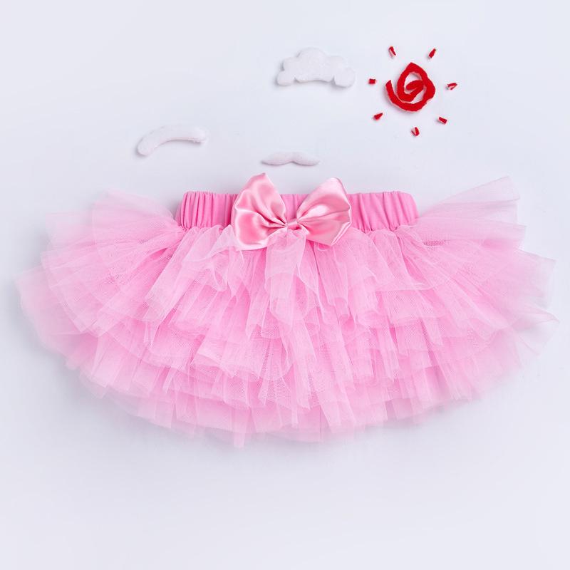 Стильная однотонная шестислойная сетчатая юбка-пачка принцессы для девочек
