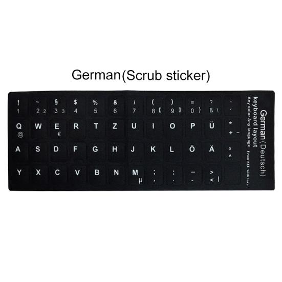 Русские, испанские, английские, французские буквы, наклейки на клавиатуру портативного компьютера, ПК