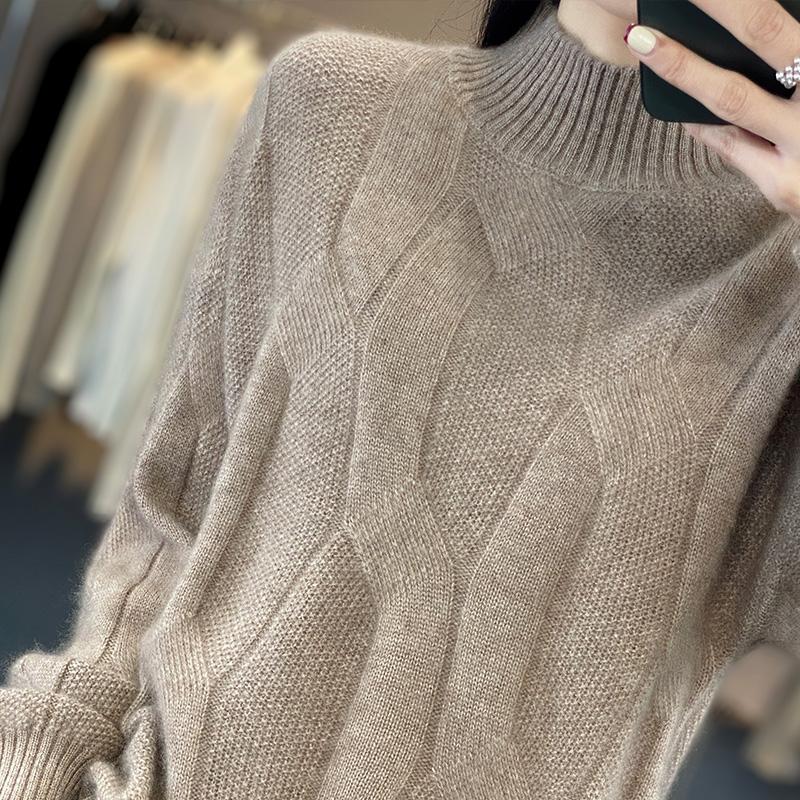 Женский кашемировый свитер Qinghe кашемир 30% кашемир 70% шерсть осенне-зимний пуловер теплый и модный