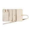 Jewelry Organizer Roll Premium Leather Multi Compartment Storage For Earrings Necklaces Rings Travel  Foldable Case