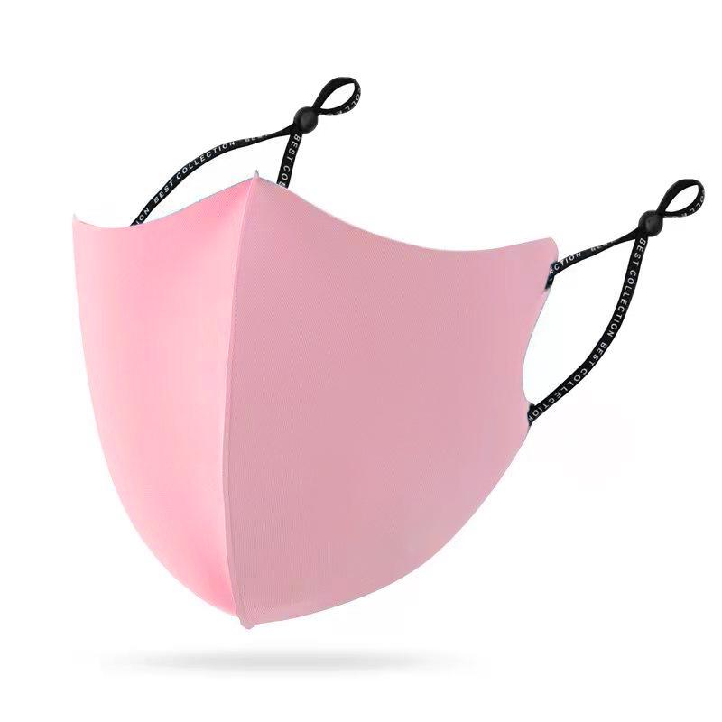 Маска из ледяного шелка, дышащая, моющаяся, трехмерная, с защитой от ультрафиолета, для взрослых, солнцезащитная маска, тонкая тканевая маска на заказ