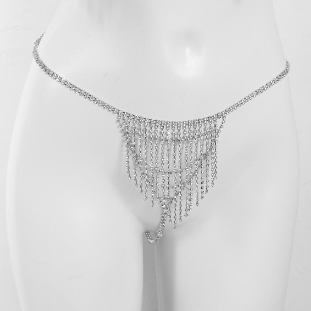 Rhinestone Bikini Tassel Chain – Sexy Nightclub Party Accessory for Women
