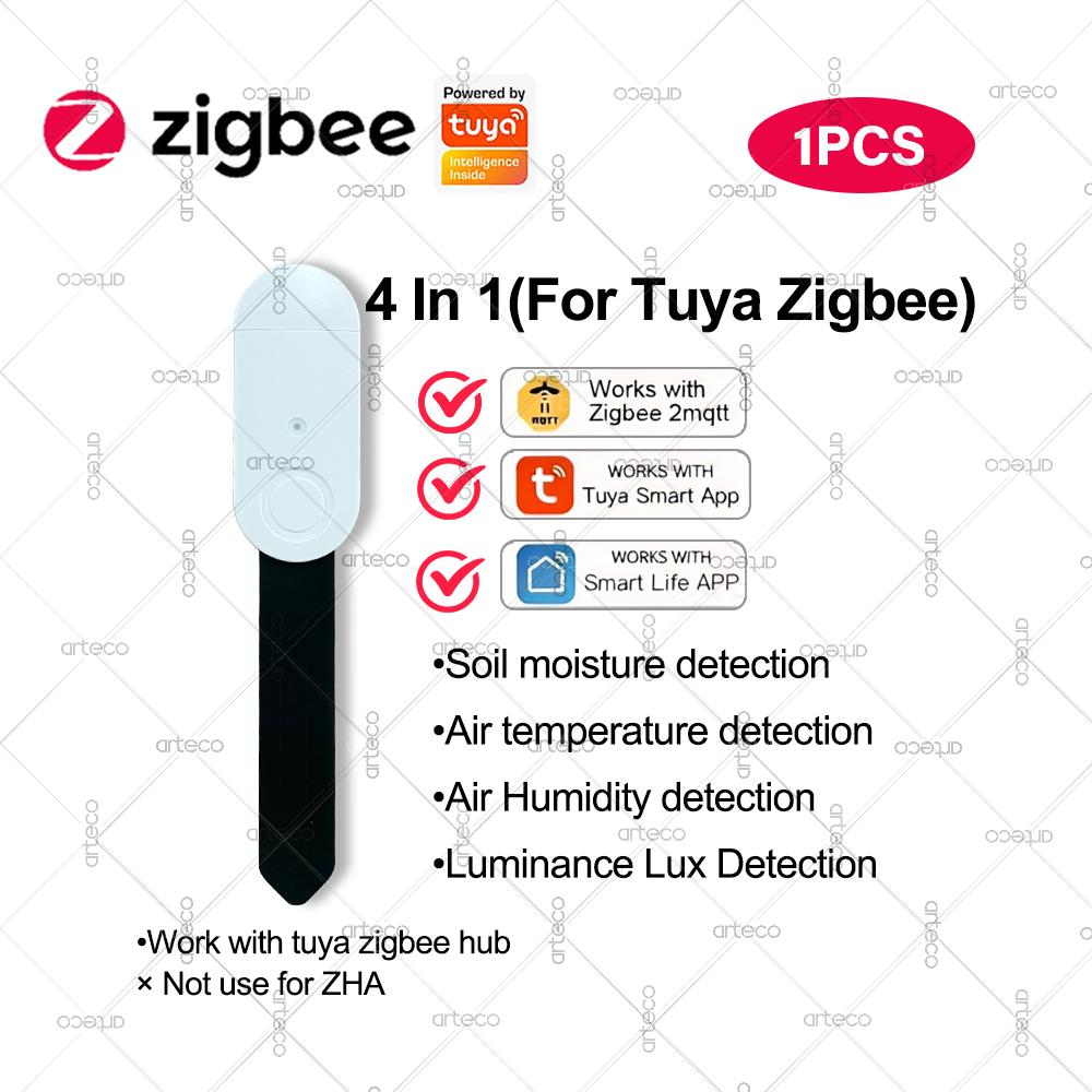Умный Zigbee Датчик Влажности Почвы, Освещенности, Температуры, Влажности, Тестер Влажности Почвы, Для Tuya Home Assistant Z2MQTT
