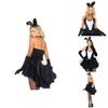 Stylish Women's Bunny Rabbit Costume With White Rabbit Bobbin Tail For Halloween