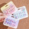 12Pcs/set Nail Accessories Children False Nails Nail Supplies Kids Fake Nail Extension Girls