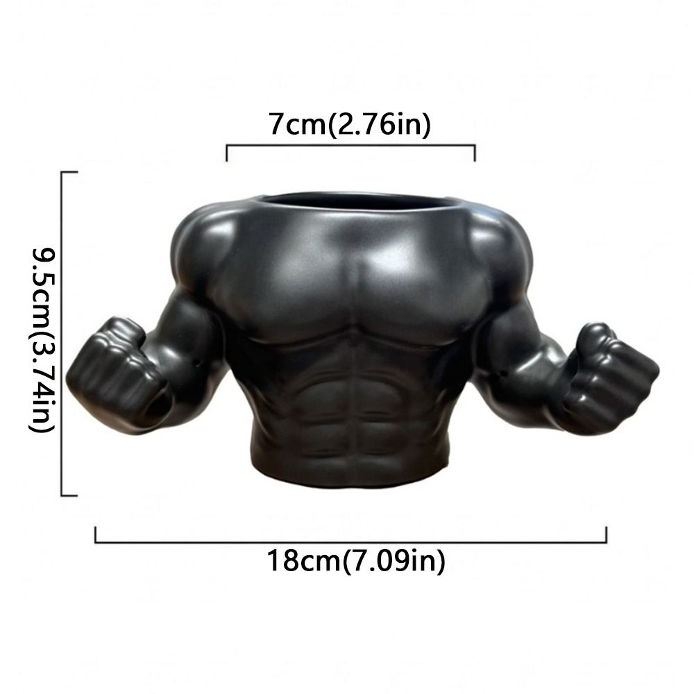 400ML Capacity Ceramic Coffee Cup Funny Male Muscle Pen Holder Quirky Water Cup Christmas Gift