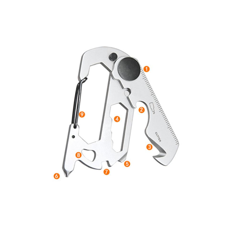 Climbing Gadget Climbing Multi Pocket Tool Wrench Key Ring Bottle Opener Outdoor Keychain Carabiner