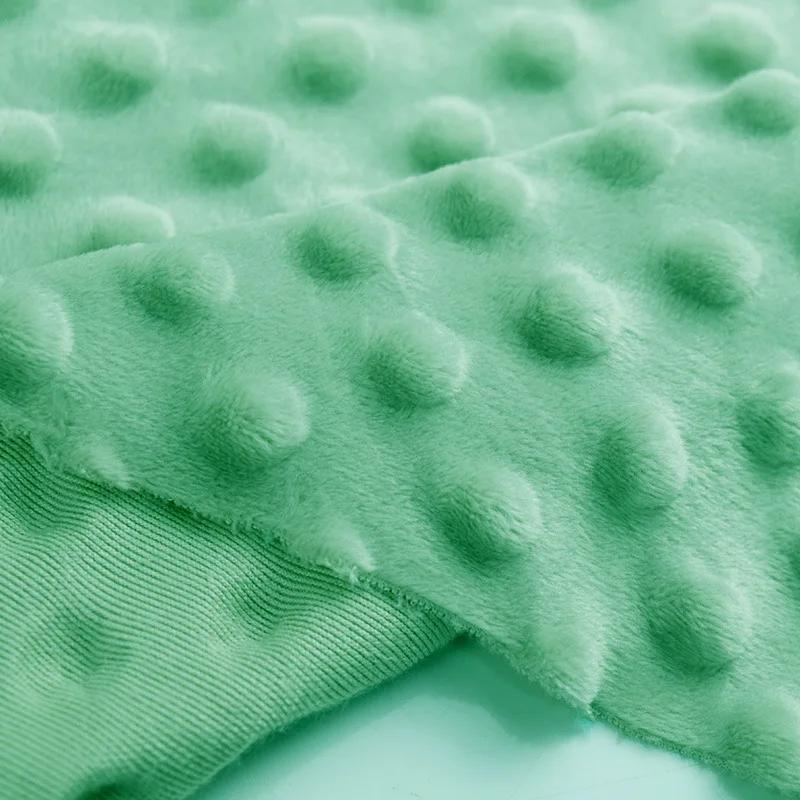 1 Yard Super Soft Minky Dot Fabric Sewing Baby Blanket Toys Material Antipilling Eco-Friendly Polyester Handwork Plush Fabric