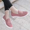 Foot Cover Lazy Thick-soled Heightening Air Cushion Sports Rocking Shoes New Fly-woven Mesh Breathable Casual Women's Shoes