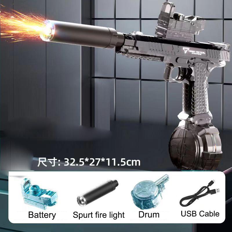 Electric Water Gun Cool Light Full Automatic Water Spray Pistol Summer Outdoor Sports Toy Pool Water Gun Children Gifts