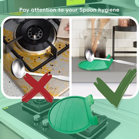Креативная подставка для ложки из пищевого пластика, подставка для половника для соуса, нескользящий держатель кухонной утвари для столешниц, обеденных столов, отелей