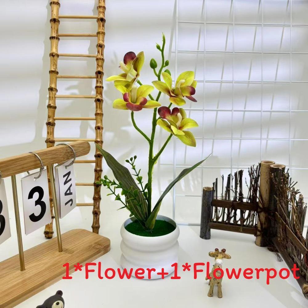 Рольфе Цимбидиум Фабери Искусственное Растение Цветы Бонсай Для Фотографии Реквизит