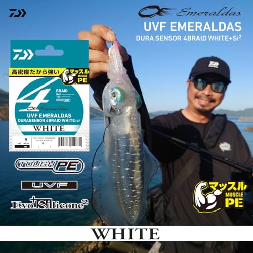 Daiwa PE Line UVF Emeraldas Dura Sensor + Si2, нет. 0,6, 160,4 ярда (150 м), белый (с цветовой маркировкой)