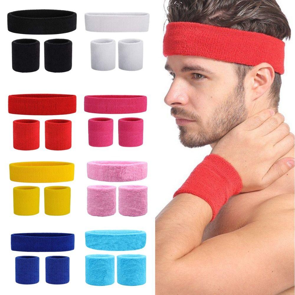Wrist Band Absorbent Band For Gym Running Wristband Sweatband Sweat Headband Mens Sports Headband