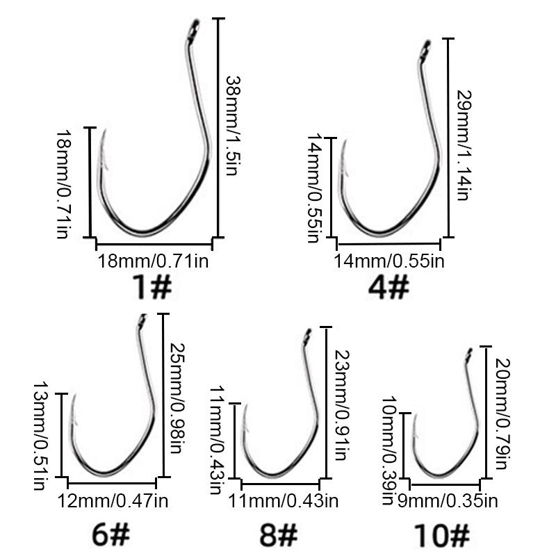 10pcs/box Professional Octopus High Carbon Stainless Steel Fishing Hooks - Perfect for Freshwater & Saltwater Fishing