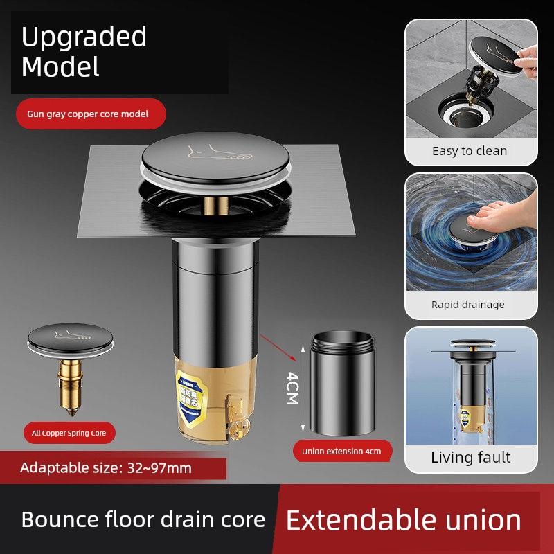 Floor Drain Deodorizer, Bathroom Anti-Odor Filter, Sewer Anti-Backflow, Anti-Insect, Anti-Mosquito Drain for Bathroom