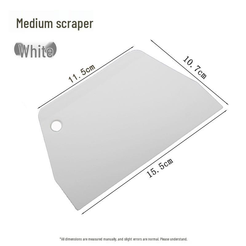 Белый трапециевидный пластиковый скребок-лопатка, большой инструмент для приготовления рисовых блинчиков и выпечки, выгодная упаковка