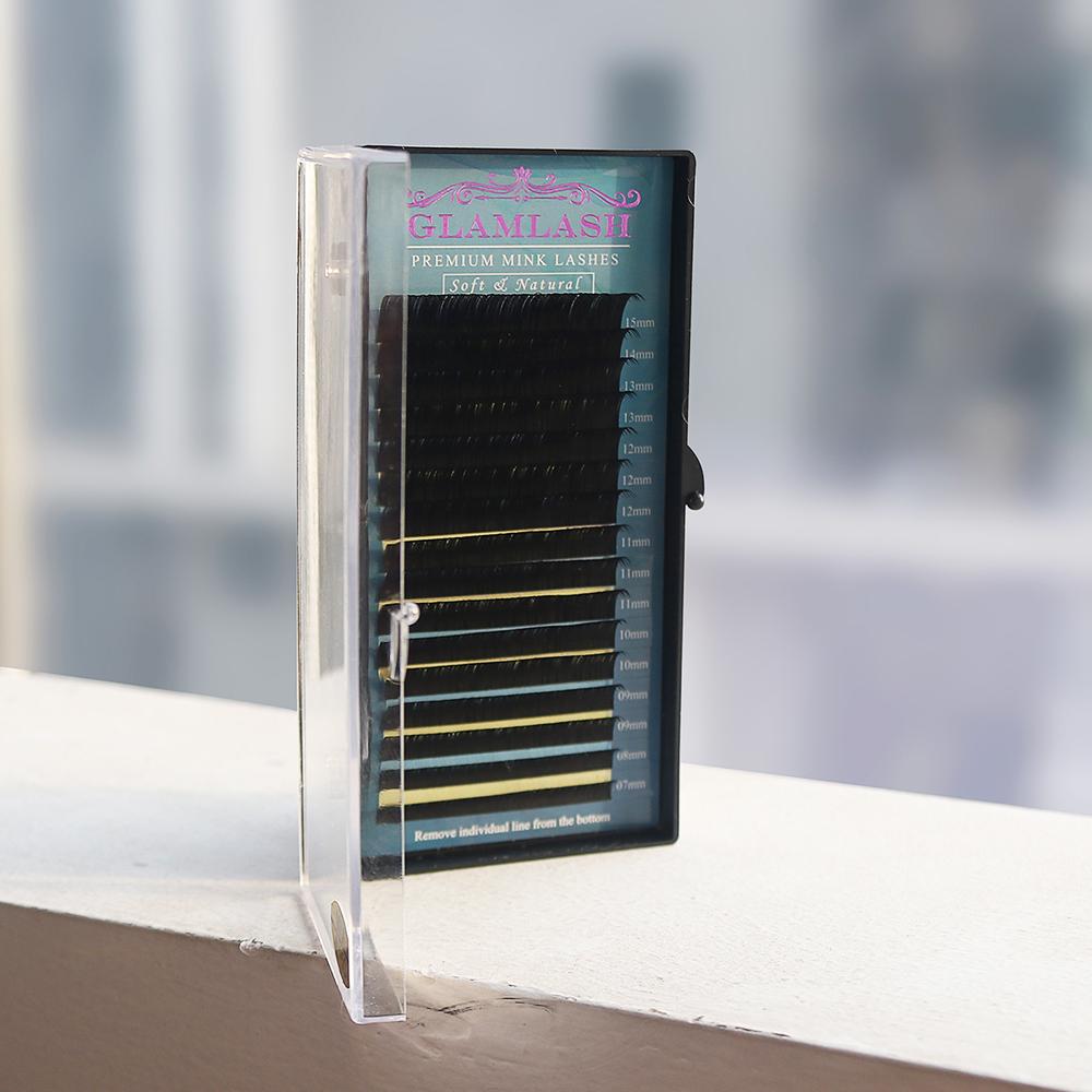 GLAMLASH Накладные ресницы смешанной длины 8-15 мм, индивидуальное наращивание ресниц, искусственные норковые ресницы, макияж