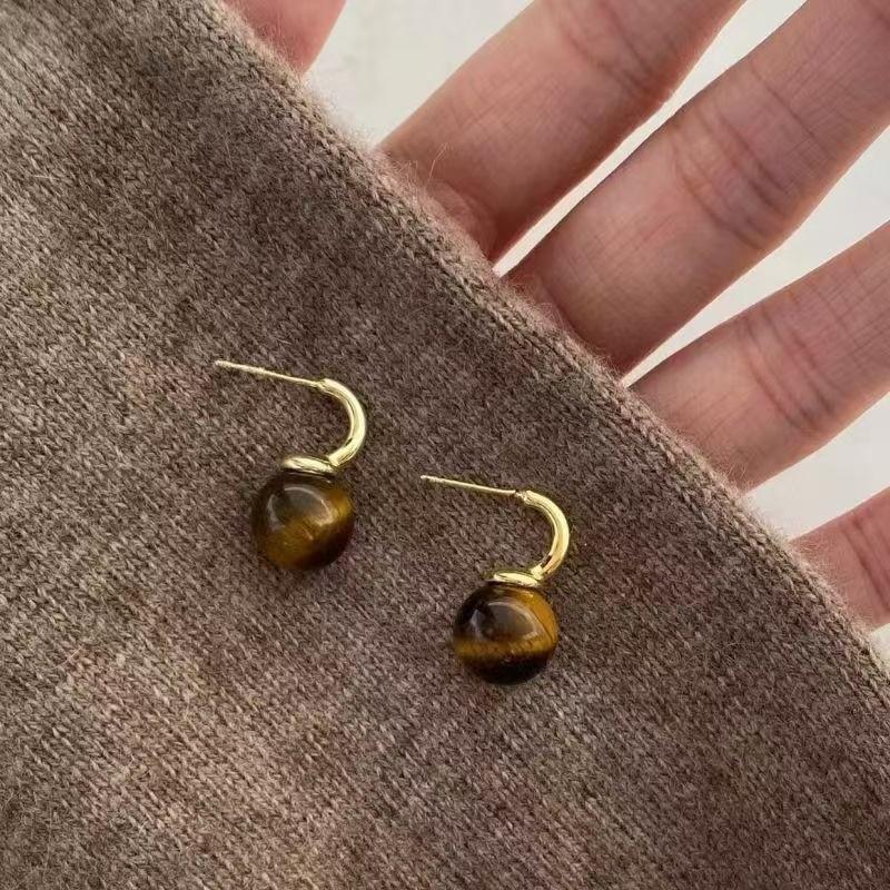 Серьги Maillard Retro Тигровый глаз - Уникальный 2023 Высококлассный Подвесной Стиль для Женщин