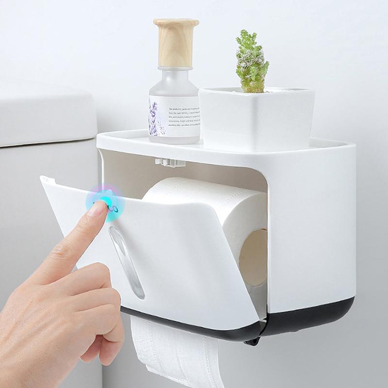 Mengni Держатель для туалетной бумаги, водостойкая портативная коробка для салфеток для туалета, настенная полка для ванной комнаты, держатель для салфеток, аксессуары для ванной комнаты