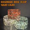 Hot DIY Tulip Mirror Cube Lamp Three-Dimensional Nightlight Material Package Handmade Craft Birthday Gifts Led Tulip Night Light