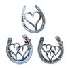 Horseshoe Figurines Outdoor Indoor Decors Heart for Lawn Yard Resins Statue Outdoor Decors Heart