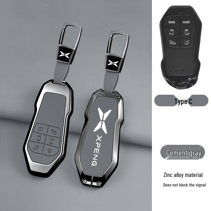 Xiaopeng X9 2026 Ультра Металлический Чехол для Ключа с Пряжкой для Пульта Дистанционного Управления - Новая Модель Защитный Чехол