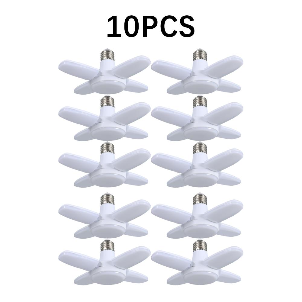 Светодиодные светильники для гаража, промышленное освещение, складная четырехлепестковая лампа мощностью 28 Вт, светодиодные светильники для подвала, деформируемые для гаража, склада, мастерской