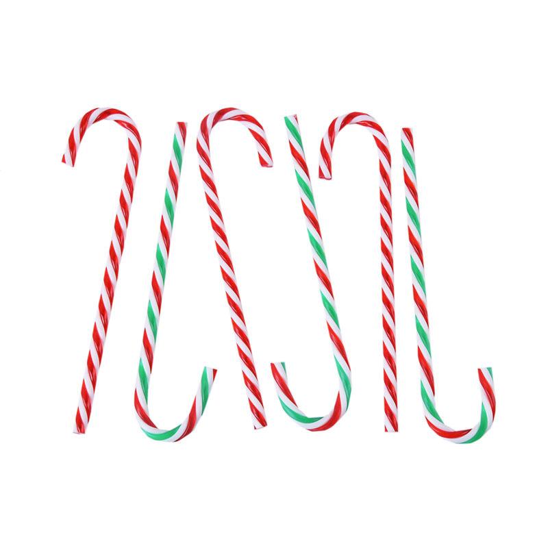 6 /1 Pack Acrylic Christmas Crutches 15CM Christmas Tree Decoration Small Crutches Candy Pendant Hanging Decorations For Christmas