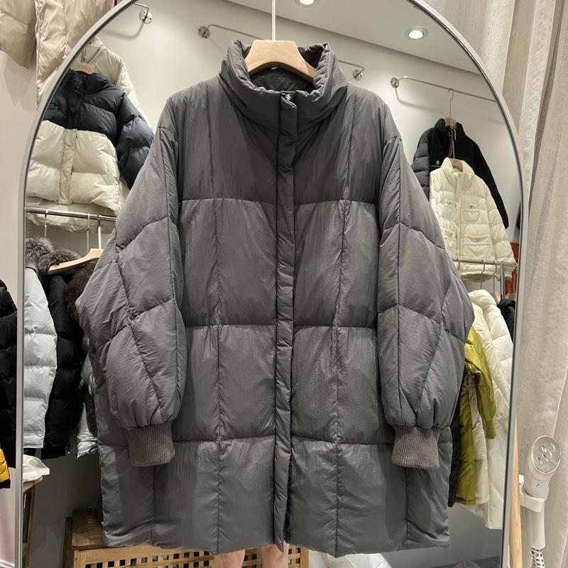 Куртка-пуховик с рукавами «летучая мышь», женская, средней длины, свободная, модная, большого размера, теплая, зимняя, парка