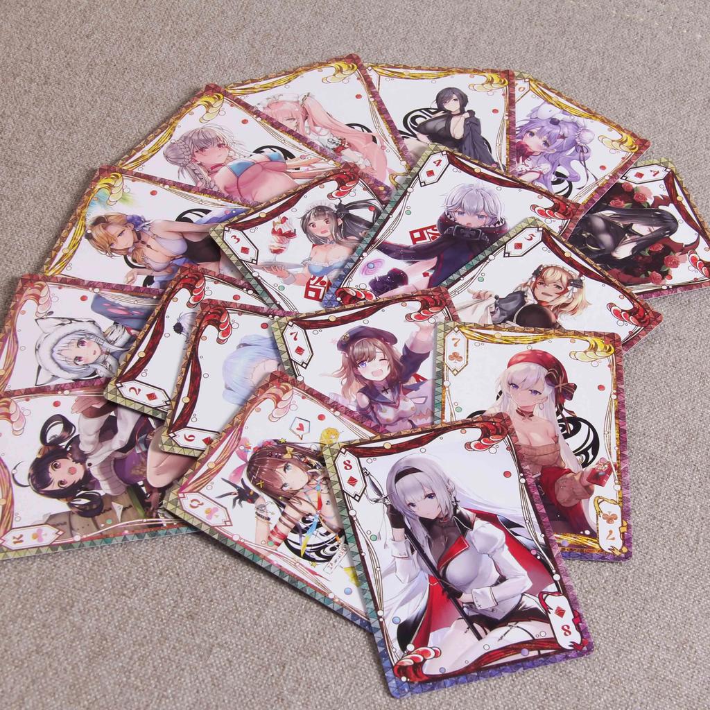 54PCS/set Anime Azur Lane Poker Game Toys Hobbies Hobby Collectibles Commemorative Edition Game Collection Cards