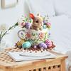 Easter Acrylic Rabbit Ornament Decor, 2D Collection Creative Desktop Decoration Waterproof